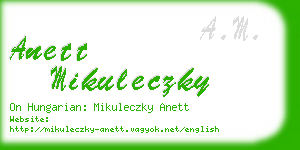 anett mikuleczky business card